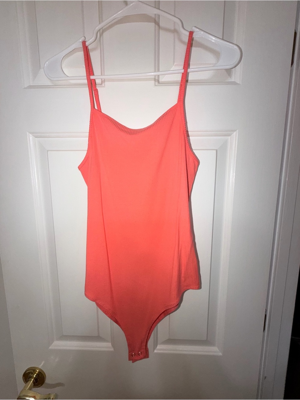 wild fable Coral Ribbed Spaghetti-Strap Bodysuit